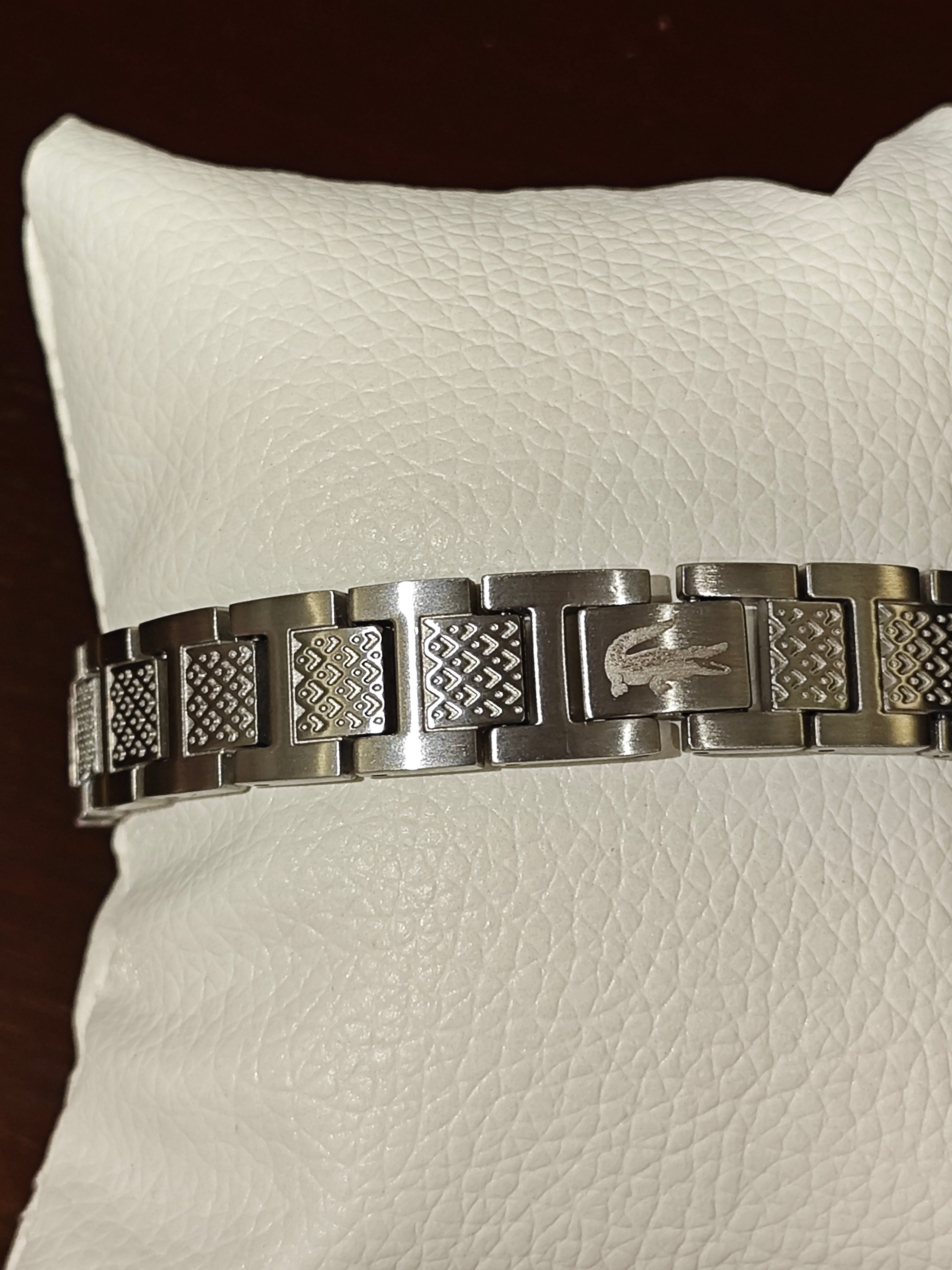 SILVER LACOSTE BRACELET