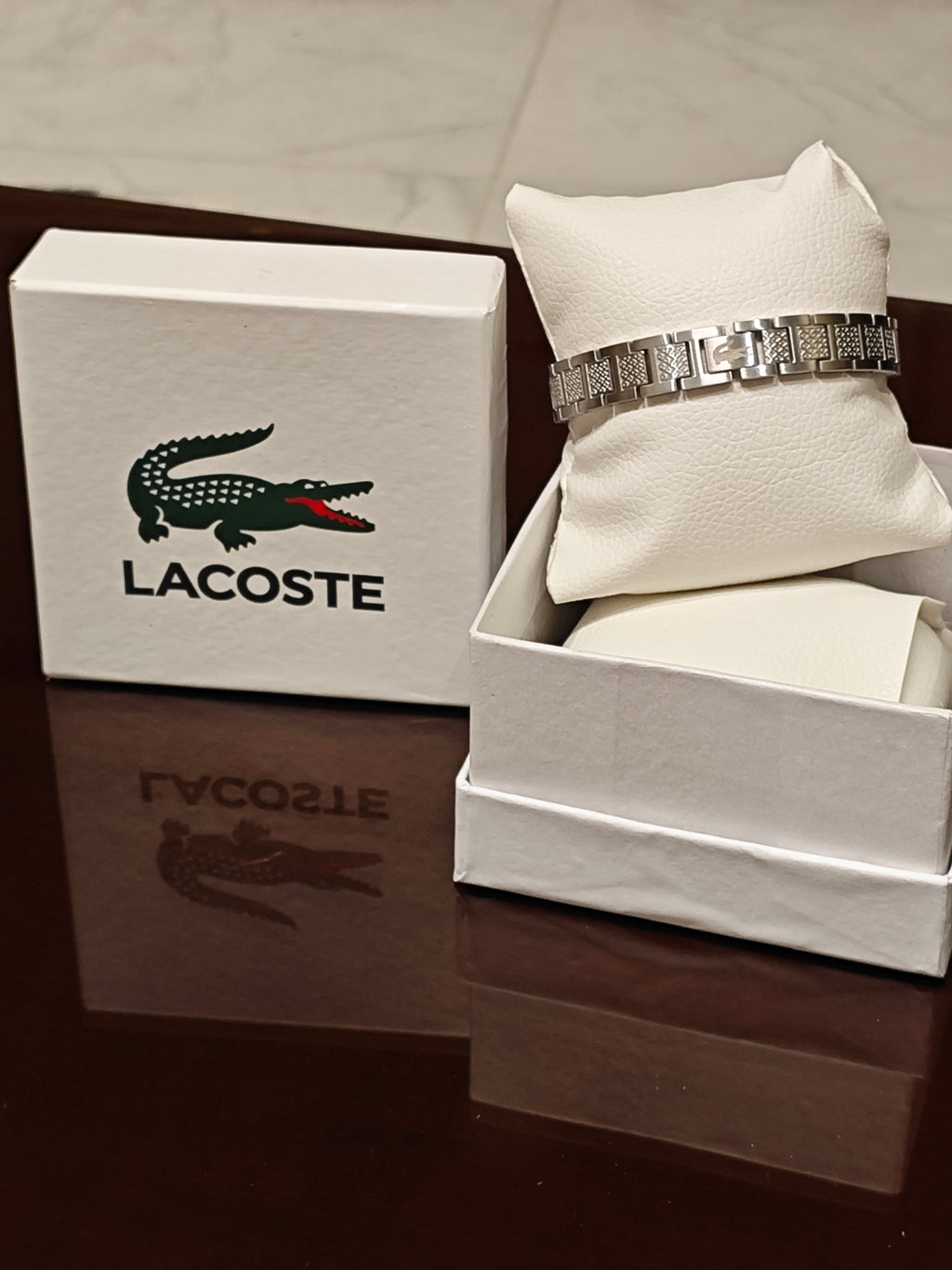 SILVER LACOSTE BRACELET